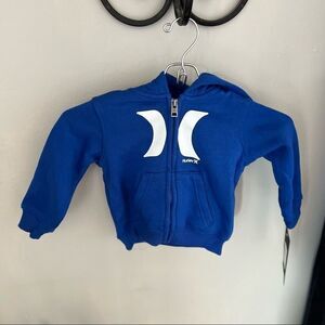 HURLEY NIKE ICONIC FLEECE‎ ZIP HOODIE JACKET, FULL ZIP, Blue, 12 Months, NWT
